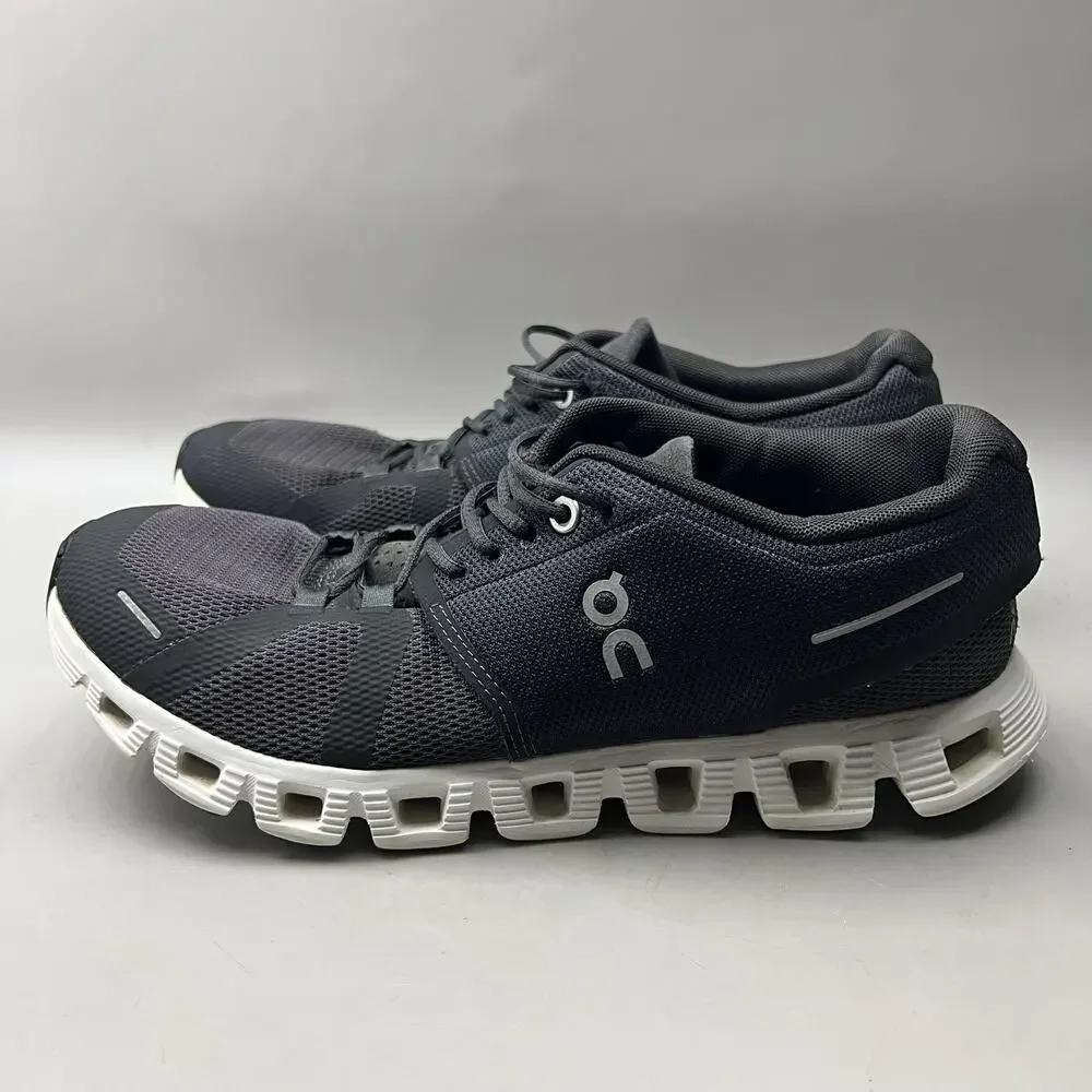 On Cloud 5 Running Shoes Women Size 8.5 Black Mesh Comfort Cushion Low Sneakers